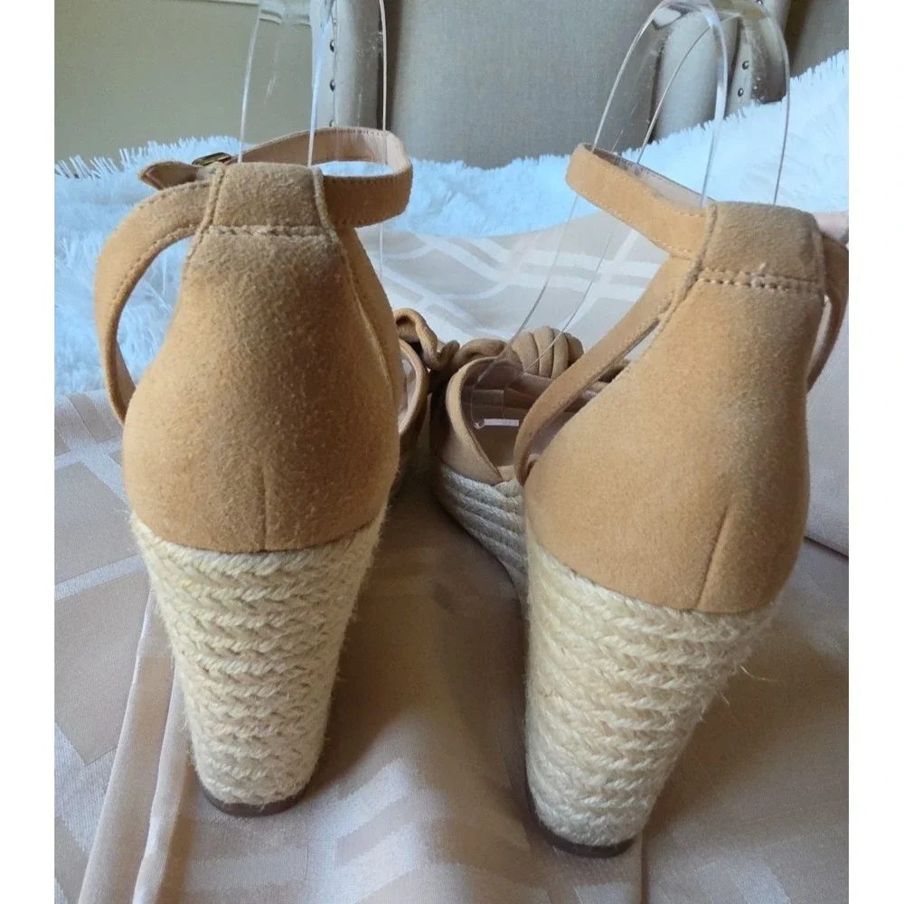 Kate Spade New York Women's Tianna Toe Knotted Bow Espadrille Wedge Sandals - 8B - Picture 10 of 14